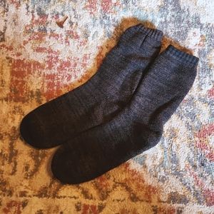 Brown + Black Wool Blend Socks - Men's XL
